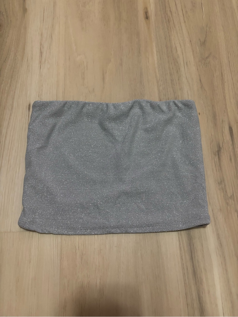 Forever 21 Silver Sparkle Tube Top Size XS
